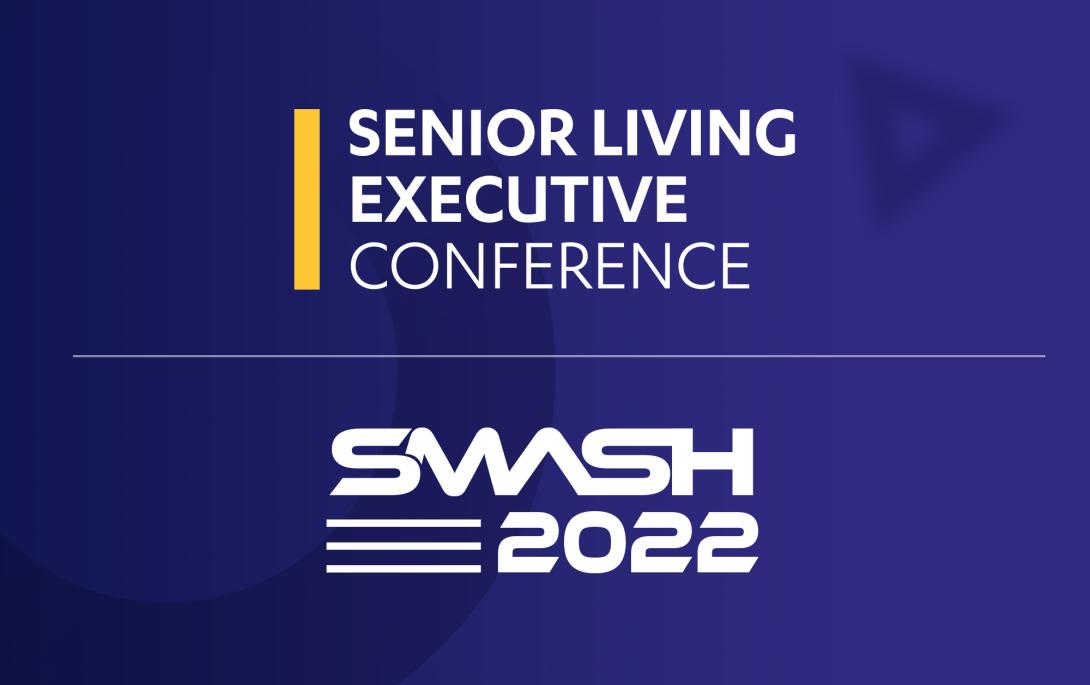 Logos for SMASH conference and Senior Living Executive Conference